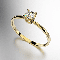 ANILLO SOLITARIO CON GRIFAS CON BRILLANTES 15 PUNTOS (3.5MM) - (MOD. A000)