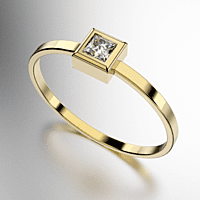 ANILLO SOLITARIO VIROLA CARRE (MOD. A002)