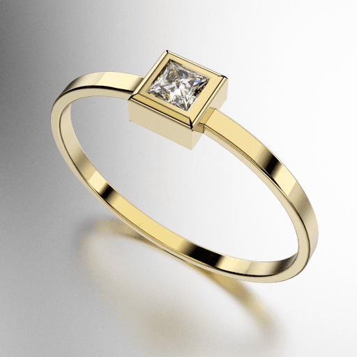 ANILLO SOLITARIO VIROLA CARRE (MOD. A002) ANILLO SOLITARIO VIROLA CARRE (MOD. A002)