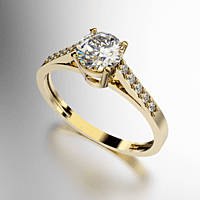 ANILLO SOLITARIO COSTADO CON PIEDRAS REDONDAS (MOD. A035) ANILLO SOLITARIO COSTADO CON PIEDRAS REDONDAS (MOD. A035)