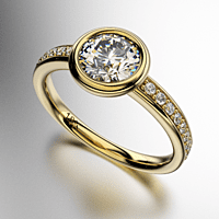 ANILLO SOLITARIO VIROLA CON PIEDRAS REDONDAS A LOS COSTADOS (MOD. A042) ANILLO SOLITARIO VIROLA CON PIEDRAS REDONDAS A LOS COSTADOS (MOD. A042)