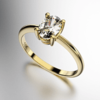 ANILLO SOLITARIO OVAL (MOD. A046)