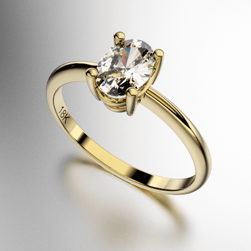 ANILLO SOLITARIO OVAL (MOD. A046) ANILLO SOLITARIO OVAL (MOD. A046)