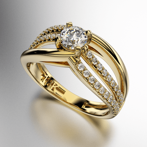 ANILLO SOLITARIO GRANDE CON ENGARCE PAVEE EN TODO EL CUERPO (MOD. A054) ANILLO SOLITARIO GRANDE CON ENGARCE PAVEE EN TODO EL CUERPO (MOD. A054)