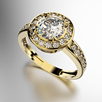 ANILLO HALO CON PIEDRAS REDONDAS (MOD. A055) ANILLO HALO CON PIEDRAS REDONDAS (MOD. A055)