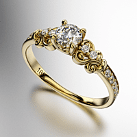 ANILLO SOLITARIO VINTAGE CON DOS PIEDRAS REDONDAS DE CADA COSTADO Y MEDIO SIN FIN EN EL CUERPO (MOD. A061) ANILLO SOLITARIO VINTAGE CON DOS PIEDRAS REDONDAS DE CADA COSTADO Y MEDIO SIN FIN EN EL CUERPO (MOD. A061)