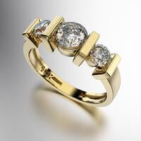 ANILLO TRICILLO GRANDE CON PIEDRA REDONDA ENGARCE LATERAL (MOD. A064) ANILLO TRICILLO GRANDE CON PIEDRA REDONDA ENGARCE LATERAL (MOD. A064)