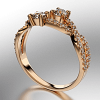 Anillo con piedras alrededor cheap
