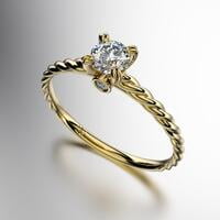 ANILLO SOLITARIO CUERPO TRENZADO CON UNA PIEDRA EN CADA LATERAL (MOD. A080) ANILLO SOLITARIO CUERPO TRENZADO CON UNA PIEDRA EN CADA LATERAL (MOD. A080)