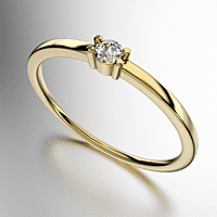 ANILLO SOLITARIO BAJO BRILLANTE REDONDO DE 6.5 PUNTOS (2.5MM) - (MOD. A116) ANILLO SOLITARIO BAJO BRILLANTE REDONDO DE 6.5 PUNTOS (2.5MM) - (MOD. A116)