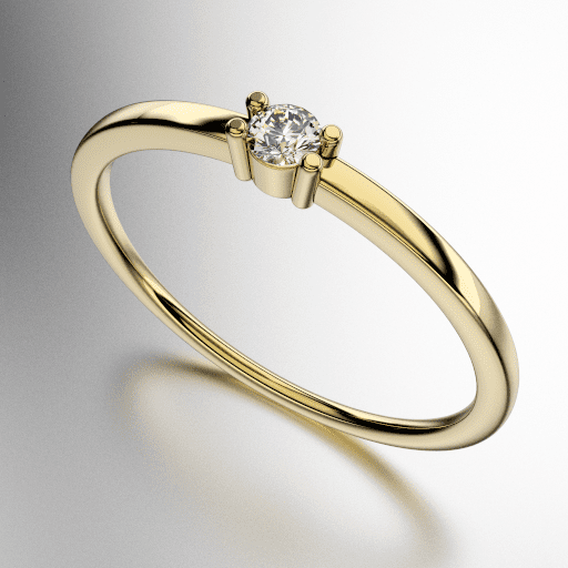 ANILLO SOLITARIO BAJO BRILLANTE REDONDO DE 6.5 PUNTOS (2.5MM) - (MOD. A116) ANILLO SOLITARIO BAJO BRILLANTE REDONDO DE 6.5 PUNTOS (2.5MM) - (MOD. A116)