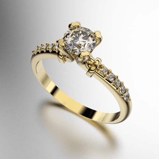 ANILLO SOLITARIO REDONDA COSTADO CON ENGARCE A GRIFAS (MOD. A125) ANILLO SOLITARIO REDONDA COSTADO CON ENGARCE A GRIFAS (MOD. A125)