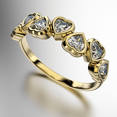 ANILLO CINTILLO CORAZON (MOD. A157)