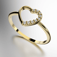 ANILLO CORAZON CALADO CON PIEDRAS (MOD. A171) ANILLO CORAZON CALADO CON PIEDRAS (MOD. A171)