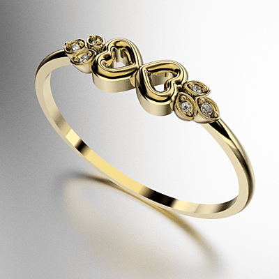 ANILLO CORAZON INFINITO CON PIEDRAS (MOD. A172)