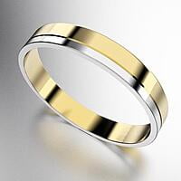 ALIANZAS BICOLOR CINTA CON BANDA SOBRE LA ORILLA 3MM REGULAR FIT - PRECIO POR UNIDAD ALIANZAS BICOLOR CINTA CON BANDA SOBRE LA ORILLA 3MM REGULAR FIT - PRECIO POR UNIDAD