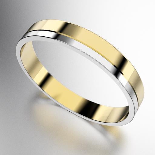 ALIANZAS BICOLOR CINTA CON BANDA SOBRE LA ORILLA 3MM REGULAR FIT - PRECIO POR UNIDAD ALIANZAS BICOLOR CINTA CON BANDA SOBRE LA ORILLA 3MM REGULAR FIT - PRECIO POR UNIDAD