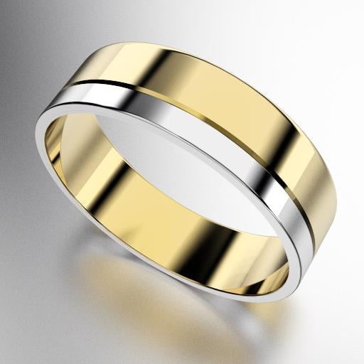 ALIANZAS BICOLOR CINTA CON BANDA SOBRE LA ORILLA 5MM REGULAR FIT - PRECIO POR UNIDAD ALIANZAS BICOLOR CINTA CON BANDA SOBRE LA ORILLA 5MM REGULAR FIT - PRECIO POR UNIDAD