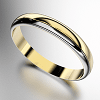 ALIANZAS BICOLOR MEDIA CAÑA CON BANDA SOBRE LA ORILLA 3MM REGULAR FIT - PRECIO POR UNIDAD ALIANZAS BICOLOR MEDIA CAÑA CON BANDA SOBRE LA ORILLA 3MM REGULAR FIT - PRECIO POR UNIDAD