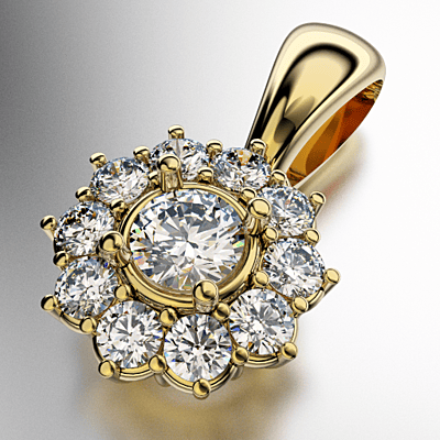 COLGANTE ROSETA CUBIC BLANCO (MOD. D030)