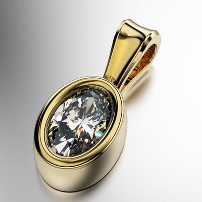 COLGANTE ENGARCE VIROLA CON PIEDRA OVAL VERTICAL (MOD. D011)