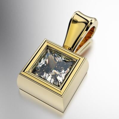 COLGANTE ENGARCE VIROLA CON PIEDRA CARRE (MOD. D013)