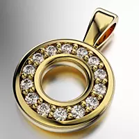 COLGANTE CIRCULAR CON PIEDRAS - (MOD. D029) COLGANTE CIRCULAR CON PIEDRAS - (MOD. D029)