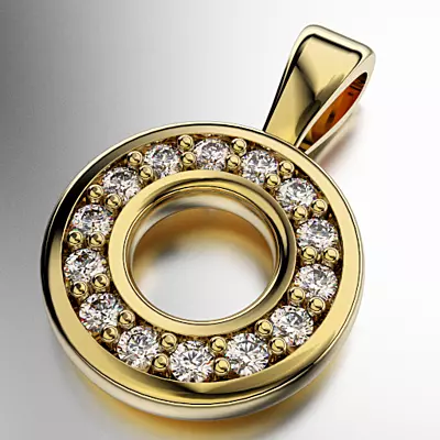 COLGANTE CIRCULAR CON PIEDRAS - (MOD. D029)