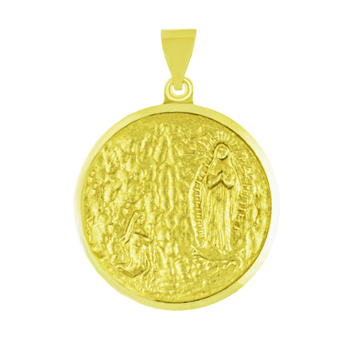 MEDALLA RELIGIOSA REDONDA BORDE FACETADO VIRGEN DE LOURDES (FD) MEDALLA RELIGIOSA REDONDA BORDE FACETADO VIRGEN DE LOURDES (FD)